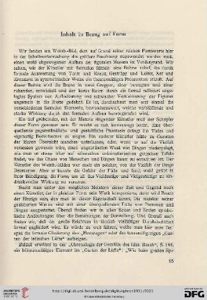 Inhalt in Bezug Form