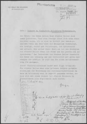 Belsenberg-Hermuthausen: Visitationsbericht mit Pfarrbericht 1963