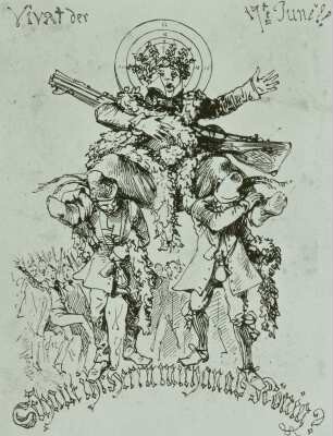 Karte für ein Schützenfest, 17. Juni 1837