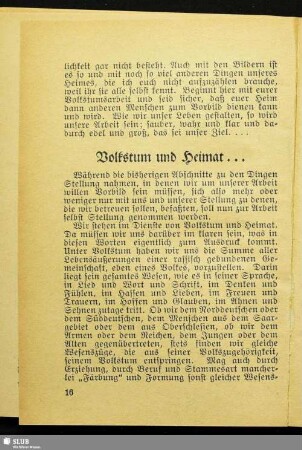 Volkstum und Heimat ...