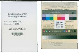 Entnazifizierung Wilhelm Labusch , geb. 08.07.1900 (Milchhaendler)