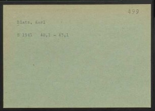 Blatz, Karl