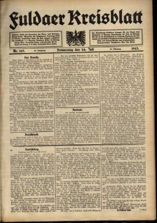 Ausgabe vom Donnerstag, den 24. Juli 1913.