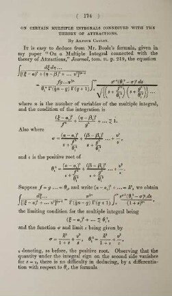 On certain multiple integrals connected with the theory of attractions.