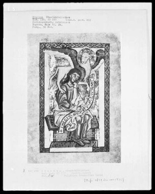 Perikopenbuch — Der Evangelist Lukas, Folio 1verso