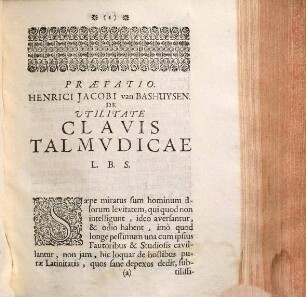 Maftēaḥ hat-talmûd hag-gādôl Sive Clavis Talmudica Maxima : Constans Ex R. Josuae Levitae Libro Halikhot ʿolam & R. Samuelis Mavo ha-gemara Cum Versione & Praefatione L'Empereurii sub nomine Clavis Talmudicae, Olim editis Et R. Eliakim Panzi Mafteaḥ ha-gemara Sive Clavi Gemarica, Cum Versione & Notis Ritmeieri