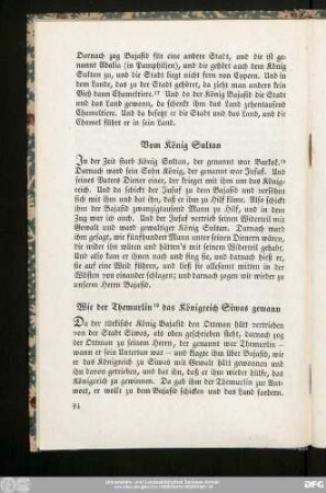 Vom König Sultan
