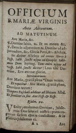 Ante Adventum. - Post Adventum.