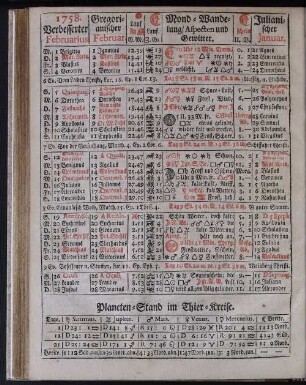 1758. Verbesserter Februarius.