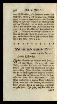 Der fünf und vierzigste Brief