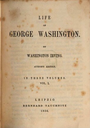 Life of George Washington, 1