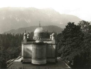 Schloss Linderhof : Bayerisches Schloß Linderhof (Graswangtal). Maurischer Kiosk von K. Diebitsch, erworben 1867 von der Pariser Weltausstellung durch Ludwig II., König von Bayern