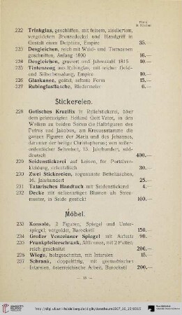Stickereien (Nr. 228-232)