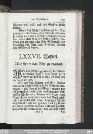 LXXVII. Capitel. Wie ferner das Bier zu machen.