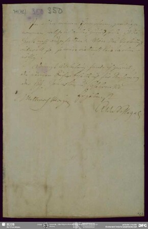 Eigenh. Brief von August Wilhelm von Schlegel an Buchhandlung Eduard Weber , Bonn, 24.03.1824