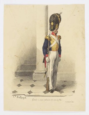 Gardes à pied ordinaires du corps du Roi, Blatt 90 der Folge "Troupes françaises"