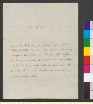 Brief von Platen-Hallermund, August von an Goethe, Johann Wolfgang von