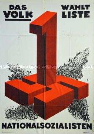 Wahlplakat der Nationalsozialisten zur Reichstagswahl am 6. November 1932