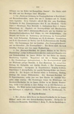 II. Bezirks-Vereine