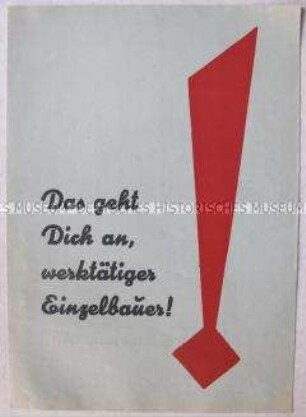 Propagandaschrift für die Kollektivierung in der Landwirtschaft