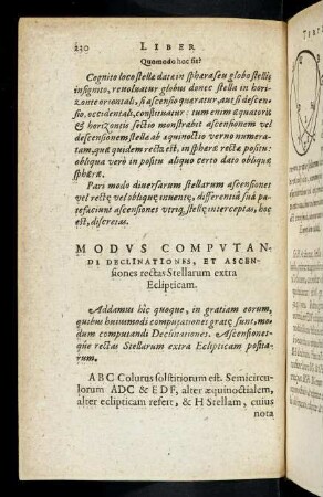 230-239, Modus Computandi Declinationes