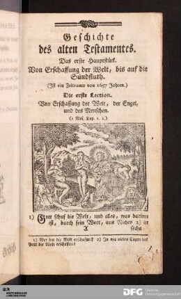Geschichte des alten Testamentes.