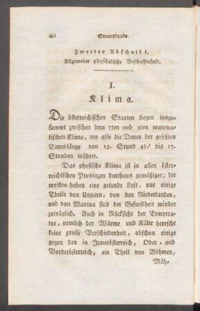 Zweiter Abschnitt. Allgemeine physikalische Beschaffenheit.