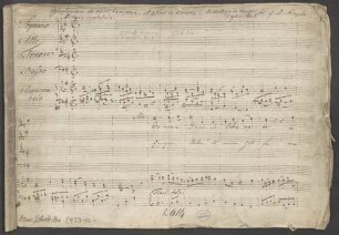 Domine Deus salutis meae, V (4), cemb, MH 827, G-Dur, Arr - BSB Mus.Schott.Ha 2439-2 a : [heading, p. 1:] Offertorium de omni tempore. A 4 Voci in Canone. Bibliotheque de Musique // d'eglise liv: 5. // di G: M: Haydn