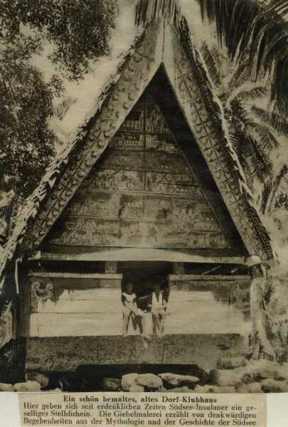 "Un vieux club-house de village joliment peint, mer du Sud, Palau"