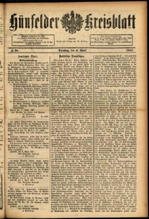 Ausgabe vom Dienstag, den 06. April 1897.