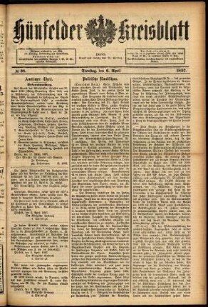 Ausgabe vom Dienstag, den 06. April 1897.
