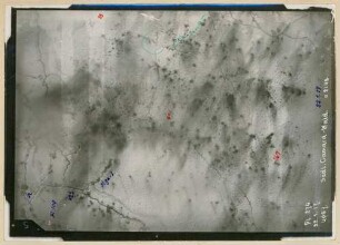 Foto des Geländes südlich des Camard-Waldes nordwestlich von Esnes-en-Argonne (Luftbild)