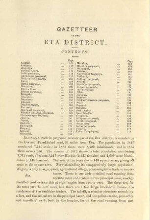 Gazetteer of the Eta District