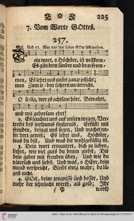 7. Vom Worte GOttes (257 - 260)