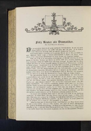 Fritz Reuter als Dramatiker