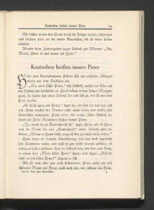 Kaninchen heißen immer Peter