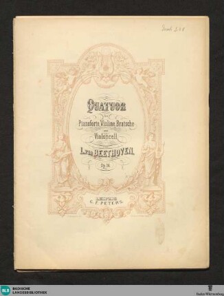 Quatuor für Pianoforte, Violine, Bratsche und Violoncell : op. 16