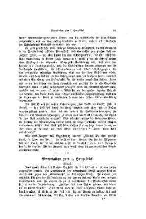 Materialien zum 1. Hauptstück : (Schluß)