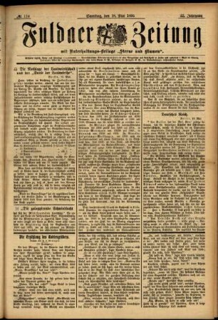 Ausgabe vom Samstag, den 18. Mai 1895.