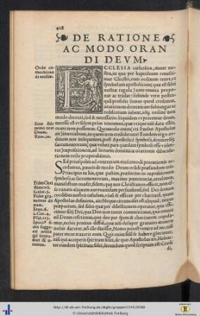 De Ratione Ac Modo Orandi Deum (Pars III).
