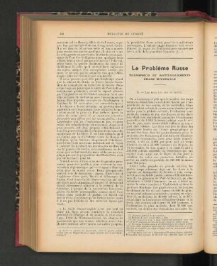 Le Problème Russe.