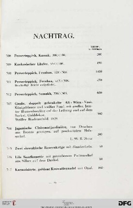 Nachtrag (Nr. 508-527)