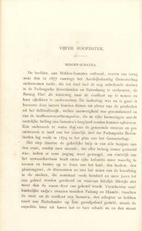Vijfde hoofdstuk. Midden-Sumatra