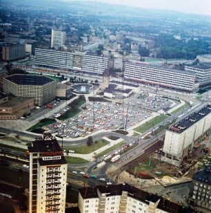 Innenstadt von Chemnitz : Blickrichtung Südosten