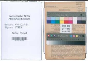 Entnazifizierung Rudolf Behre , geb. 05.08.1898 (Kaufmann)