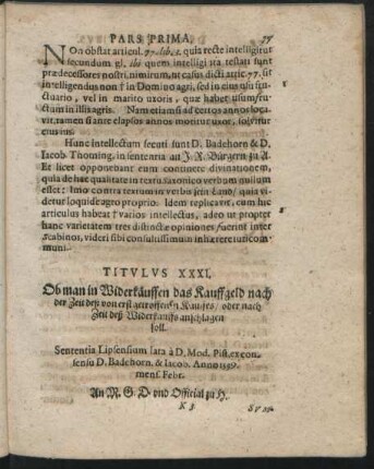 Titulus XXXI. - XXXV.