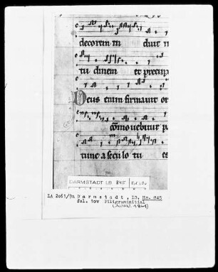 Graduale — Initiale D(eus), Folio 10verso