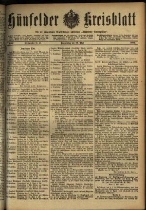 Ausgabe vom Donnerstag, den 24. Mai 1917.