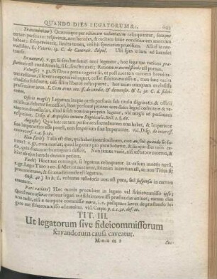 Tit. III. Ut legatorum sive fideicommissorum servandorum causa caveatur.