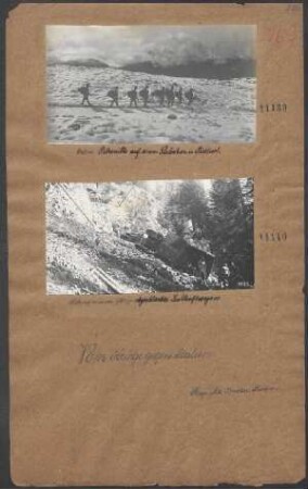 Hebung eines im Gebirge abgestürzten Lastkraftwagen